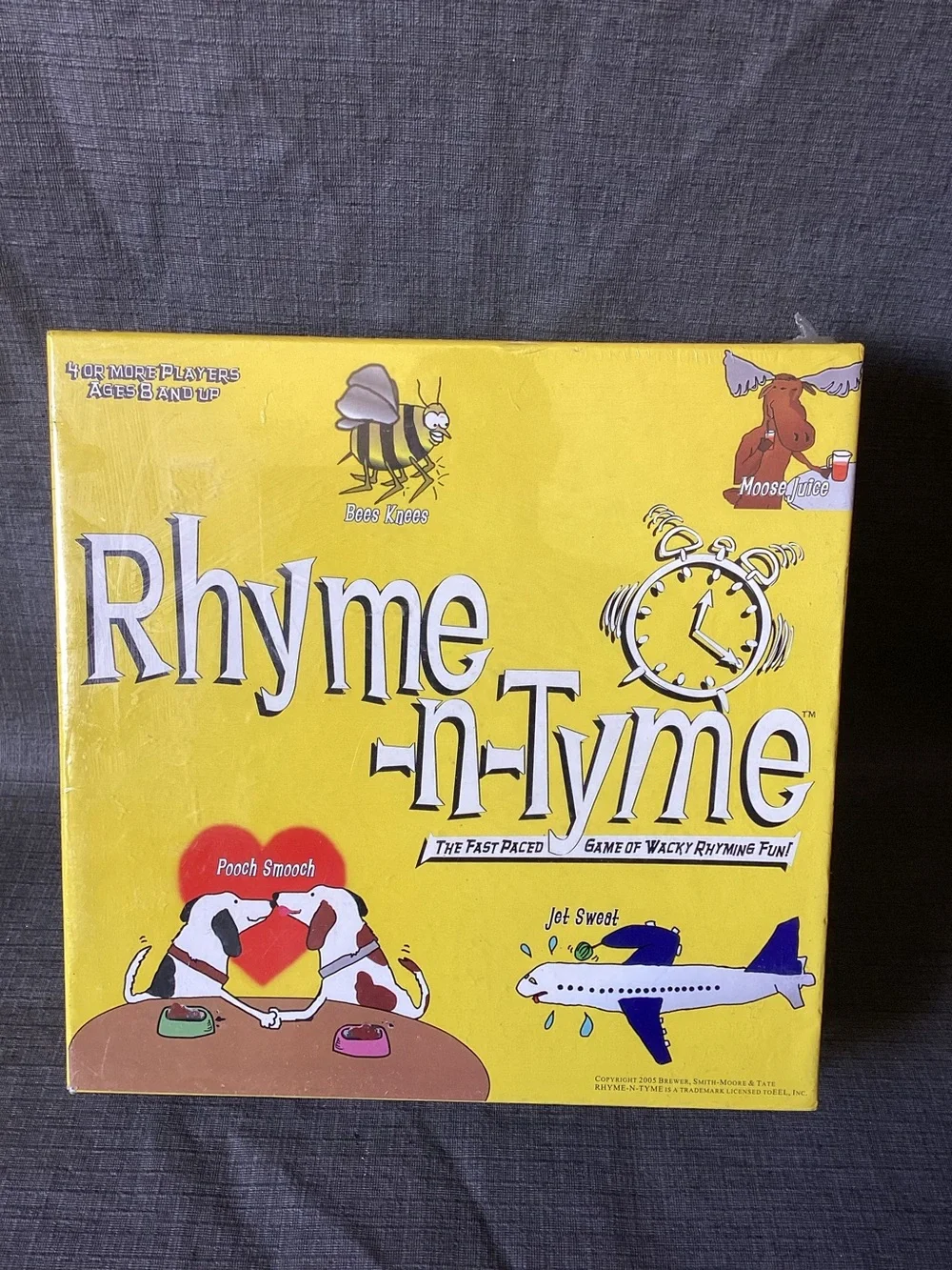 Rhyme-n-Tyme Board Game - Bright Yellow Box
